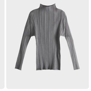 Issey Miyake Black Ribbed Blouse